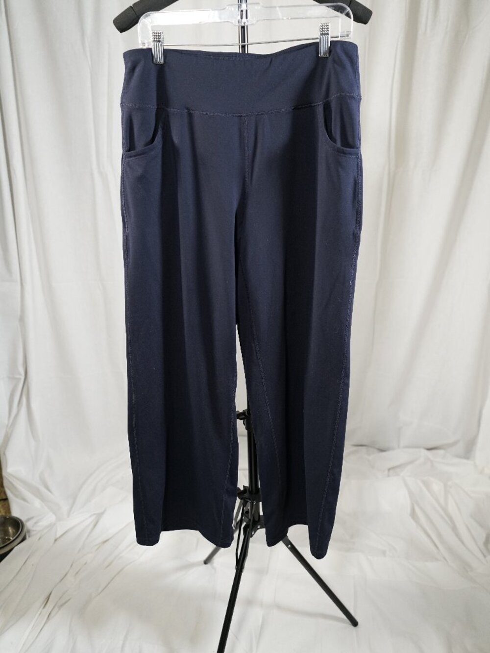 Promover Navy Active Pants XXL Wide Waistband Pocketed Yoga Pants - Picture 2 of 6